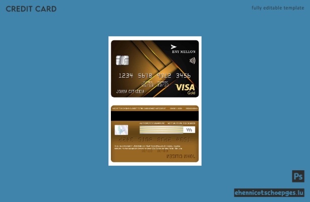 USA Bank of New York Mellon Visa Gold Card – Beispielvorschau
